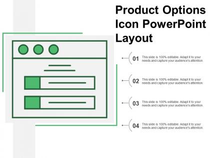 Product options icon powerpoint layout