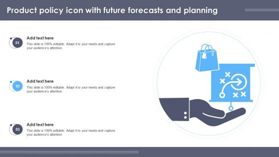 Product Policy Icon With Future Forecasts And Planning