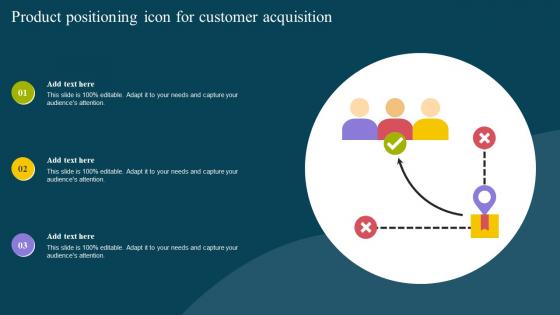 Product Positioning Icon For Customer Acquisition