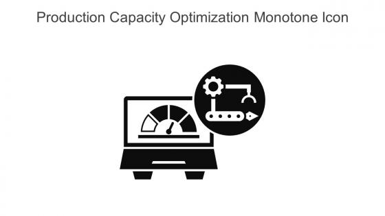 Production Capacity Optimization Monotone Icon In Powerpoint Pptx Png And Editable Eps Format