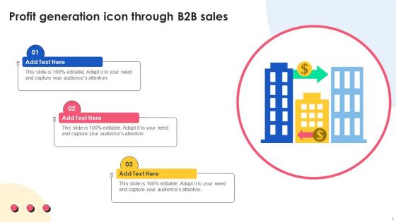 Profit Generation Icon Through B2B Sales