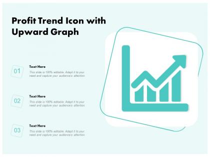 Profit trend icon with upward graph