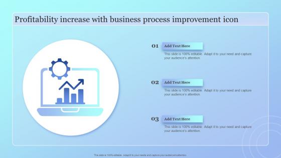 Profitability Increase With Business Process Improvement Icon