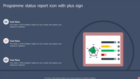 Programme Status Report Icon With Plus Sign