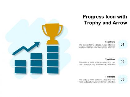 Progress icon with trophy and arrow