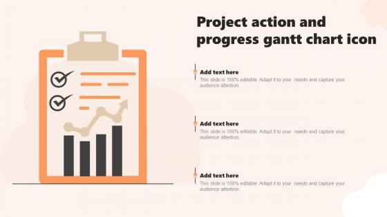 Project Action And Progress Gantt Chart Icon
