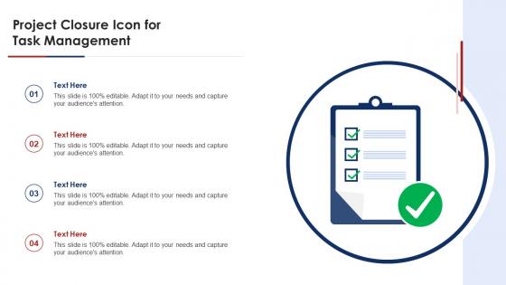 Project Closure Icon For Task Management