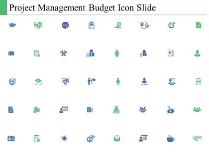 Project management budget icon slide c347 ppt powerpoint presentation file influencers