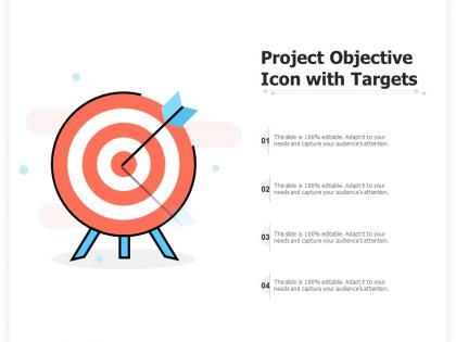 Project objective icon with targets