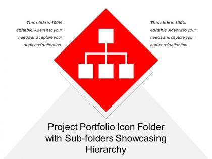 Project portfolio icon folder with sub folders showcasing hierarchy