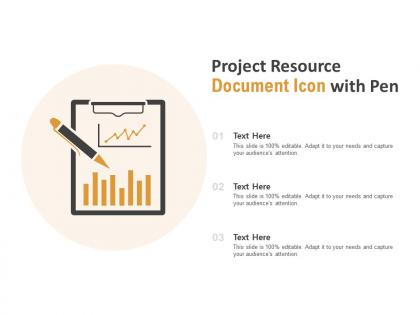 Project resource document icon with pen