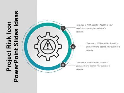 Project risk icon powerpoint slides ideas