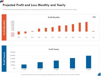 Projected profit and loss business development strategy for startup ppt icons