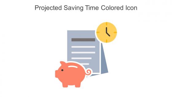 Projected Saving Time Colored Icon In Powerpoint Pptx Png And Editable Eps Format