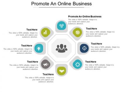 Promote an online business ppt powerpoint presentation icon elements cpb