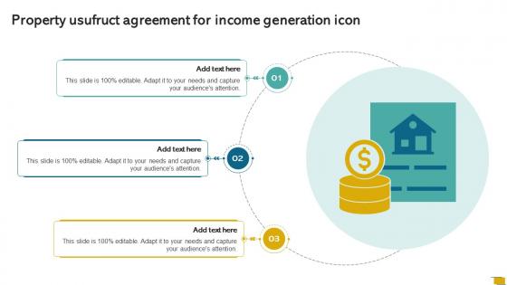 Property Usufruct Agreement For Income Generation Icon PPT Example