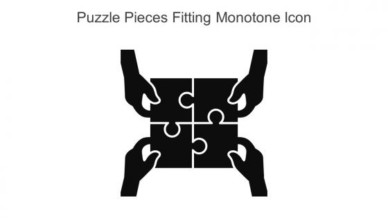 Puzzle Pieces Fitting Monotone Icon In Powerpoint Pptx Png And Editable Eps Format