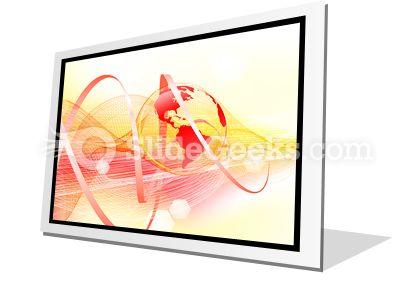 Abstract background with world powerpoint icon f