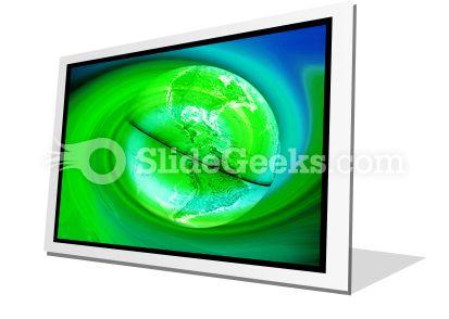 Green earth powerpoint icon f