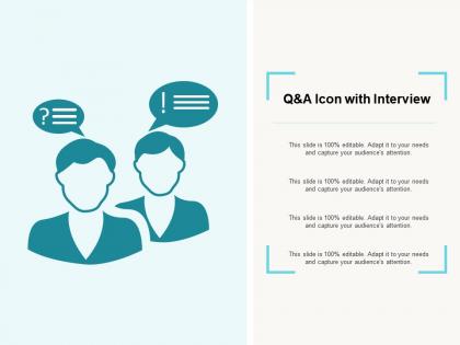 Q and a icon with interview