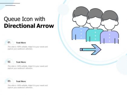 Queue icon with directional arrow