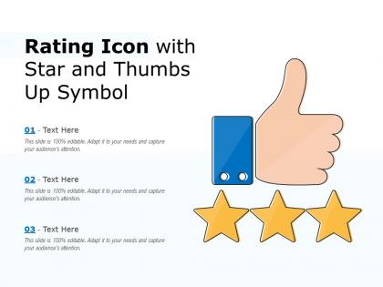 Rating icon with star and thumbs up symbol