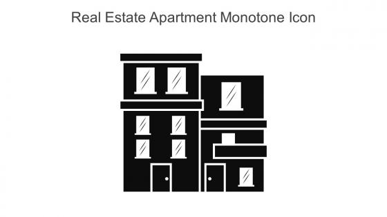 Real Estate Apartment Monotone Icon In Powerpoint Pptx Png And Editable Eps Format