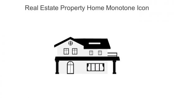 Real Estate Property Home Monotone Icon In Powerpoint Pptx Png And Editable Eps Format