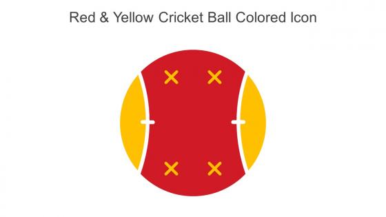 Red And Yellow Cricket Ball Colored Icon In Powerpoint Pptx Png And Editable Eps Format