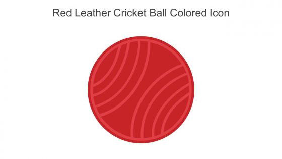 Red Leather Cricket Ball Colored Icon In Powerpoint Pptx Png And Editable Eps Format