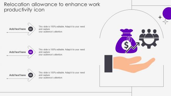 Relocation Allowance To Enhance Work Productivity Icon
