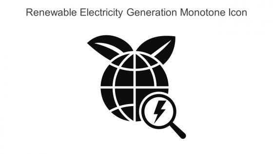 Renewable Electricity Generation Monotone Icon In Powerpoint Pptx Png And Editable Eps Format