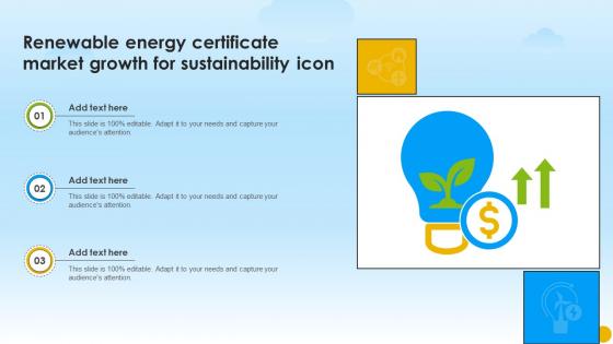 Renewable Energy Certificate Market Growth For Sustainability Icon Ppt Presentation