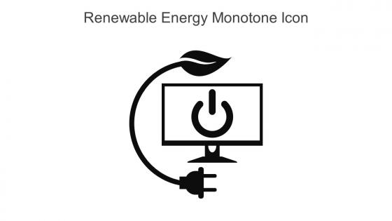 Renewable Energy Monotone Icon In Powerpoint Pptx Png And Editable Eps Format