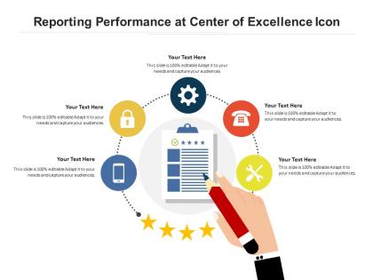 Reporting performance at center of excellence icon