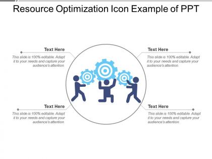 Resource optimization icon example of ppt