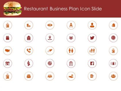 Restaurant busrestaurant business plan icon slide ppt model clipart