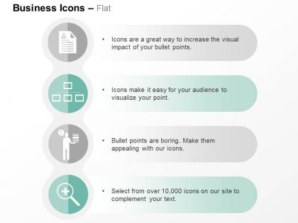 Resume hierarchy office work search ppt icons graphics
