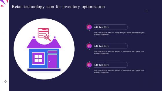 Retail Technology Icon For Inventory Optimization