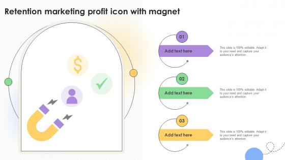 Retention Marketing Profit Icon With Magnet