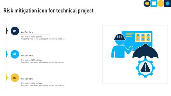 Risk Mitigation Icon For Technical Project