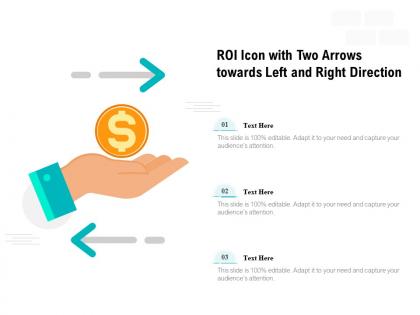 Roi icon with two arrows towards left and right direction