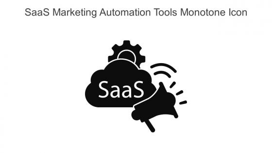 SaaS Marketing Automation Tools Monotone Icon In Powerpoint Pptx Png And Editable Eps Format