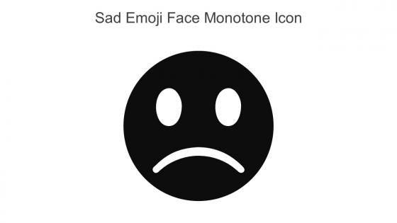Sad Emoji Face Monotone Icon In Powerpoint Pptx Png And Editable Eps Format