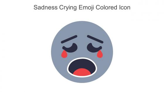 Sadness Crying Emoji Colored Icon In Powerpoint Pptx Png And Editable Eps Format