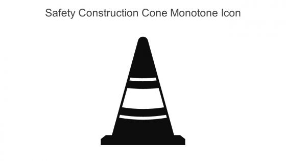 Safety Construction Cone Monotone Icon In Powerpoint Pptx Png And Editable Eps Format