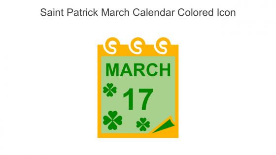 Saint Patrick March Calendar Colored Icon In Powerpoint Pptx Png And Editable Eps Format