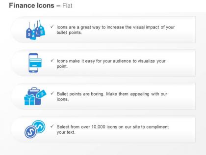Sale discount mobile payment best price ppt icons graphics