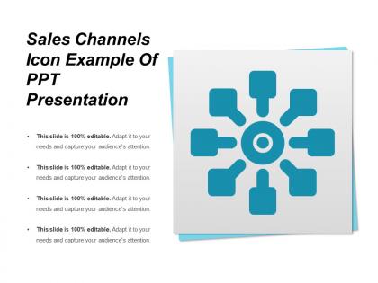 Sales channels icon example of ppt presentation