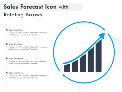 Sales forecast icon with rotating arrows